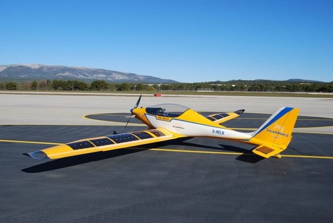 SolarWorld eOne, Elektra One Solar, ILA Berlin Air Show, AERO Global Show for General Aviation, SolarWorld, PC-Aero, solar-powered aircraft, electric aircraft