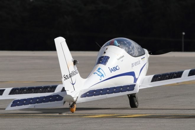 SolarWorld eOne, Elektra One Solar, ILA Berlin Air Show, AERO Global Show for General Aviation, SolarWorld, PC-Aero, solar-powered aircraft, electric aircraft