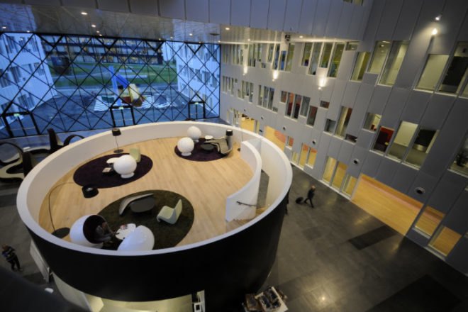 Statoil Offices, A-Lab, eco office, prefab office, high performance facade, energy efficient design, norway