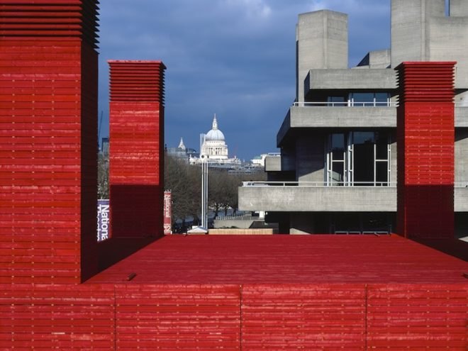 natural materials, recycled materials, recyclable materials, temporary design, London, National Theater, The Shed, Haworth Tompkins, green design, sustainable design, eco-design, National Theater, industrial chic, natural cooling, timber cladding