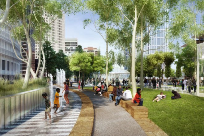 Transbay Transit Center, Pelli Clark Pelli, san francisco, transit center, construction update, train station, green roof,