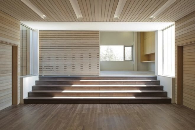 MacKay-Lyons Sweetapple Architects, Two Hull House, Canada, Nova Scotia, sustainable design, eco-design, green design, daylighting, geothermal energy, cantilevering houses, wood,