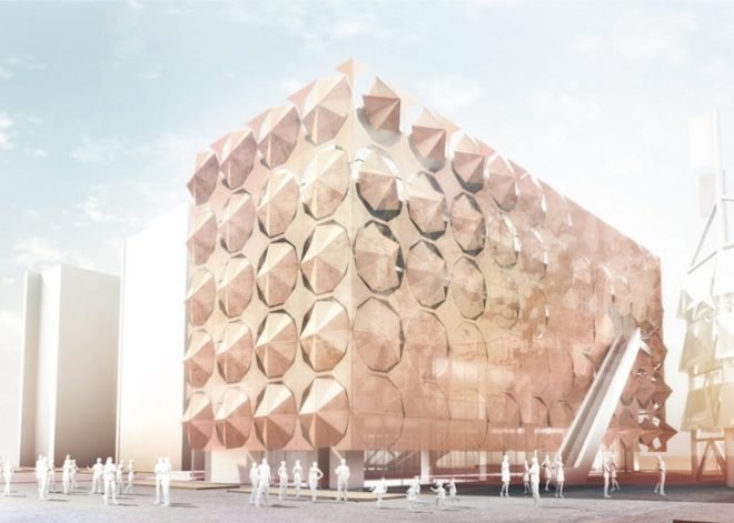 Madrid, Spain, Shanghai Pavilion, bamboo, steel, Corten steel, parasols, steel umbrellas, daylighting, sustainable renovation, natural ventilation, green design, sustainable design, eco-design, Foreign Office Architects, 3Gatti Architecture Studio