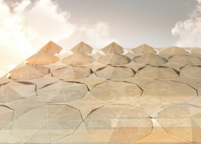Madrid, Spain, Shanghai Pavilion, bamboo, steel, Corten steel, parasols, steel umbrellas, daylighting, sustainable renovation, natural ventilation, green design, sustainable design, eco-design, Foreign Office Architects, 3Gatti Architecture Studio