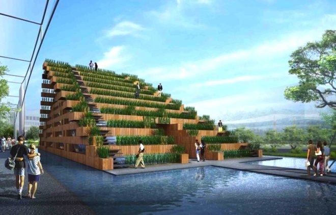 green design, sustainable design, Expo 2015, Milan, Viet Nam, H&P Architects, eco-design, urban agriculture, sustainable agriculture, recycled materials, salvaged materials, rice farms,