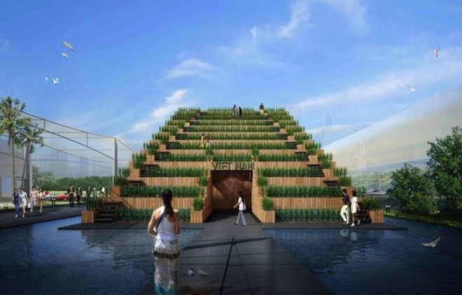 green design, sustainable design, Expo 2015, Milan, Viet Nam, H&P Architects, eco-design, urban agriculture, sustainable agriculture, recycled materials, salvaged materials, rice farms,