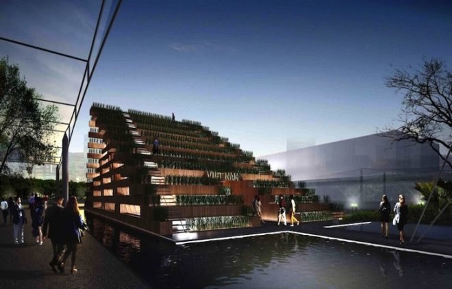 green design, sustainable design, Expo 2015, Milan, Viet Nam, H&P Architects, eco-design, urban agriculture, sustainable agriculture, recycled materials, salvaged materials, rice farms,