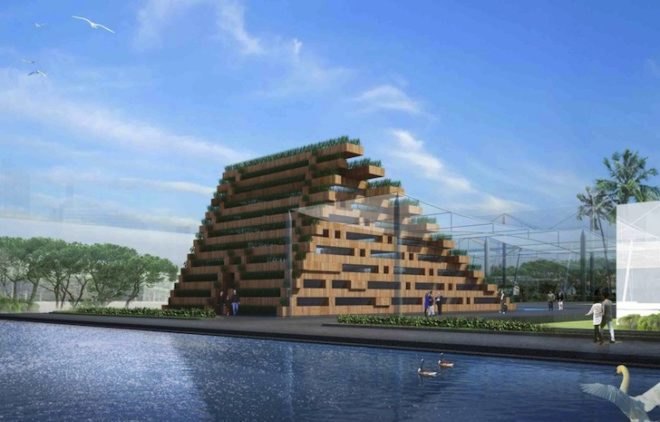 green design, sustainable design, Expo 2015, Milan, Viet Nam, H&P Architects, eco-design, urban agriculture, sustainable agriculture, recycled materials, salvaged materials, rice farms,