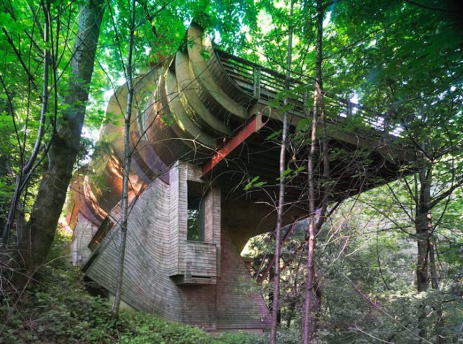 Oshatz Architects, Wilkinson Residence, Portland, Oregon, music, organic shape, wood, rusty, Architecture, Daylighting, Green Materials