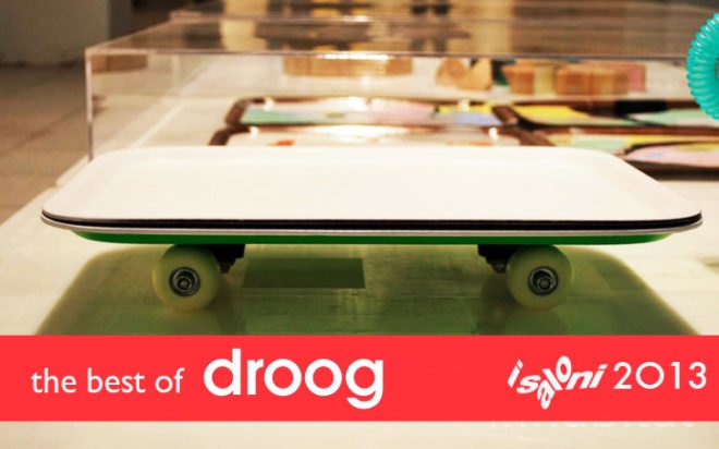 Studio Droog, Milan Furniture Fair 2013, upcycling, food tray, Droog Design, skateboard wheels,