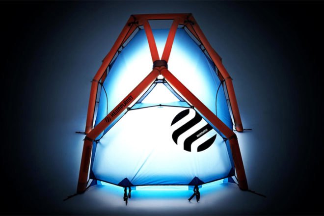 The Wedge, inflatable tent, Hemiplanet, tent, geodesic dome tent, Hemiplanet tent