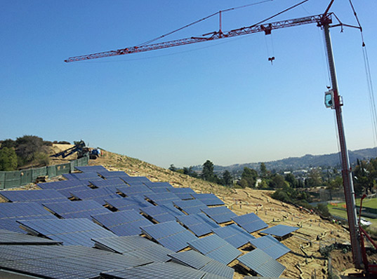 Occidental College recently powered up an urban hillside solar array that combines science, engineering, urban design and art.