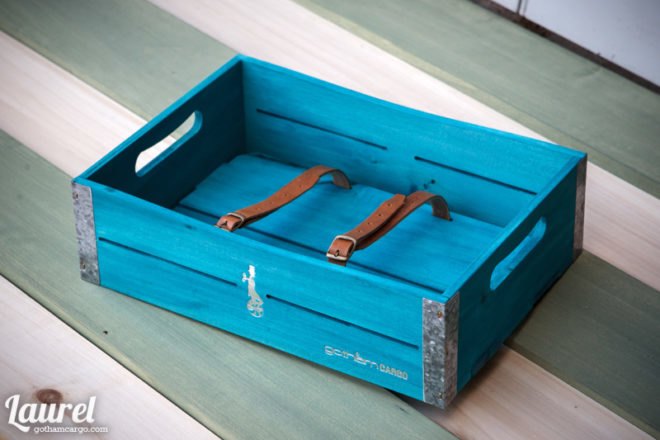 gothamcargo, bike basket, wood bike basket, color bike basket, bike crate, wood bicycle basket, bicycle basket, handmade bike basket
