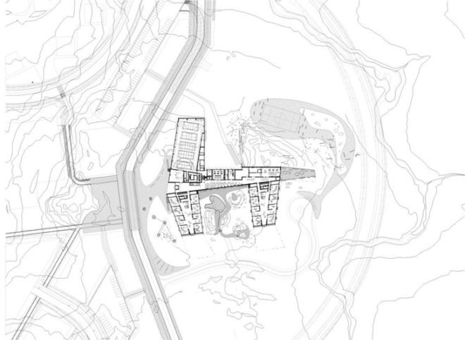 atuarfik hans lynge school, qinngorport, nuuk, greenland, khr arkitektur a/s, new school building in greenland, school building that withstands harsh winds, troldteck, eco-friendly acoustic panels, using color to enliven a gray background in Greenland, masterplanned marketplace in Qinngorport