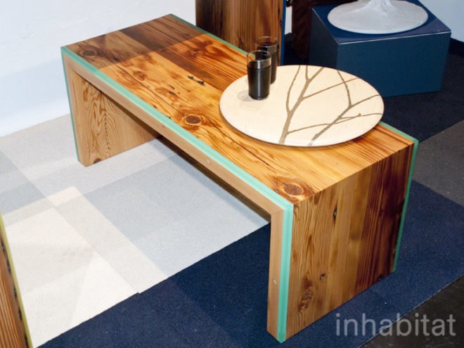 Noble Goods, BKLYN Designs, Brooklyn Designs, Amanda Coen, New York City, Inhabitat, Inhabitat NYC, sustainable design, eco design, green design, reclaimed wood, salvaged wood, salvaged materials, recycled aluminium, recycled materials, industrial design, furniture design, home goods, house ware, West Elm, Brooklyn, Brooklyn Chamber of Commerce, Christopher Moore, Molly FitzSimons, resin, resin inlay, eco resin, FSC certified, FSC wood