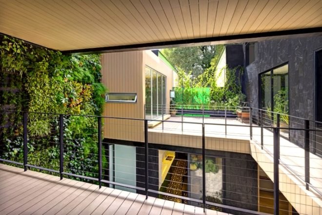 vertical garden in Mexico city, Casa CorManca, Mexico City architecture, green design, sustainable design, eco-design, living wall in homes, passive design, daylighting, low-energy homes, nature as a design element, Paul Cremoux Studio, Casa CorManca