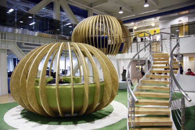green design, eco design, sustainable design, flexible workspace, edg Corporation, David Ho, Qihoo 360 headquarters, strawboard, sustainable bamboo flooring