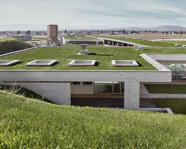 Dietger Wissounig Architekten, Tunnel Monitoring Complex Hausmannstaetten, Architecture, green roof, austria, green wall, concrete