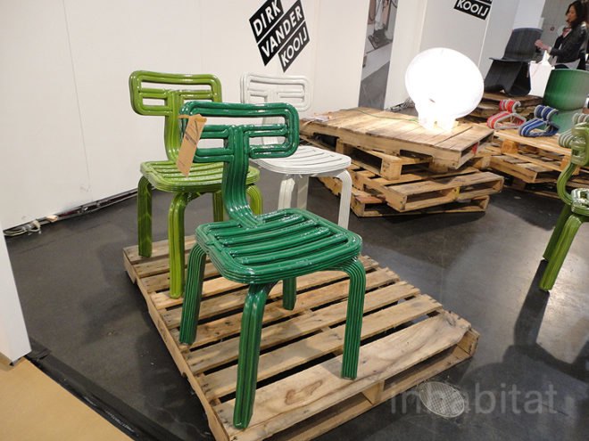 green design, eco design, sustainable design, Dirk Vander Kooij, ICFF, Chubby chairs, recycled refrigerator chairs, 3D printed chairs, Fanuc robot