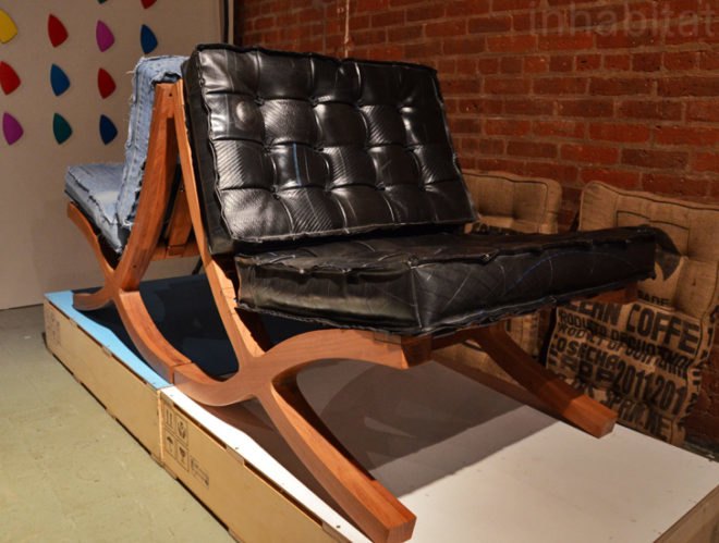 Van der Gan, Recycled Rubber Chair, Fabrica, wanted design, wanted design 2013, new york design week, sustainable design, green design, green furniture, green interiors, eco products, energy-efficient lights, nydw, new york design week 2013, wanteddesign
