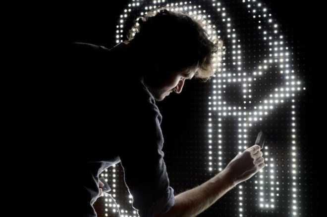 anotnin forneau, new york design week, grohe, digital water art display, water light graffiti, led activated by water, water light graffiti wall