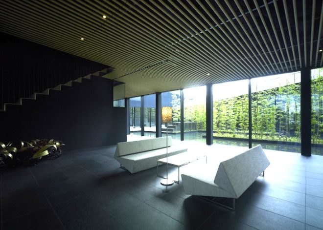bamboo cladding, Kengo Kuma, Garden Terrace Miyazaki Hotel, green hotels in Japan, Japanese architecture, Japanese design, green design, sustainable design, eco-design, green wedding chapel in Japan, sustainable materials, green materials