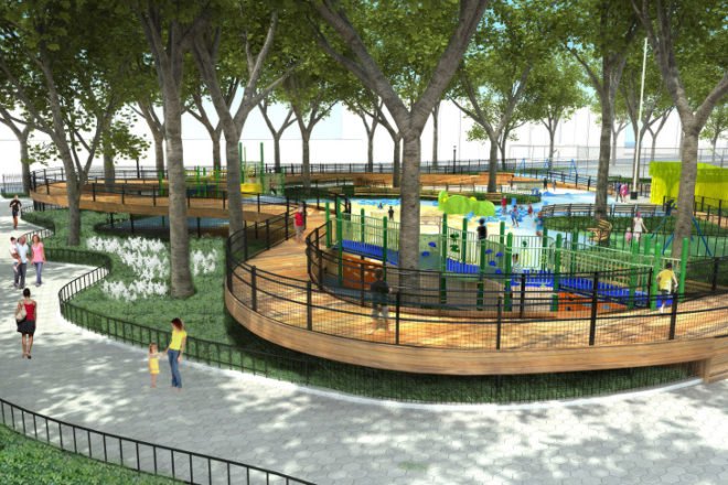 Rockwell group, imagination playground, playground Brownsville, nyc parks, nyc playgrounds, betsy head park, Mayor Bloomberg, Borough President marty Markowitz, Council Member Mealy, mkw and associates, burling slip, mkw associates, south street sea port, nyc city parks