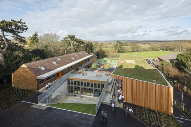 Hilden Grange Prep School, Hawkins\Brown, Prefab school UK, School design, green school design, redevelopment UK, Victorian buildings UK, sustainable building, BREEAM rating, BREEAM certification, Alpha Plus Group