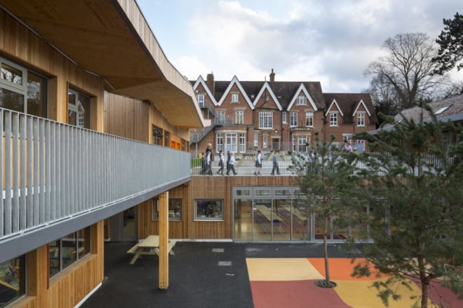 Hilden Grange Prep School, Hawkins\Brown, Prefab school UK, School design, green school design, redevelopment UK, Victorian buildings UK, sustainable building, BREEAM rating, BREEAM certification, Alpha Plus Group