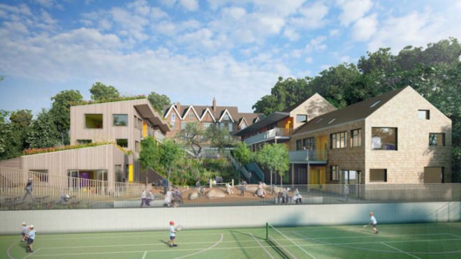 Hilden Grange Prep School, Hawkins\Brown, Prefab school UK, School design, green school design, redevelopment UK, Victorian buildings UK, sustainable building, BREEAM rating, BREEAM certification, Alpha Plus Group