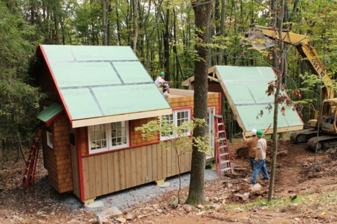 Hobbitat house, Hobbitat Blue Sky Ventures, small prefab houses, prefab homes, Hobbit homes, Blue Moon Rising, eco-resort, eco-retreat Maryland, Deep Creek Lake retreat, ecotourism, sustainable buildings, micro-homes, micro-dwellings, prefab housing