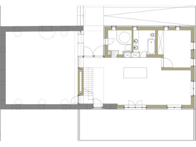 Ihlow House, Roswag Architekten, barn renovation, green renovation, rammed earth, barn house