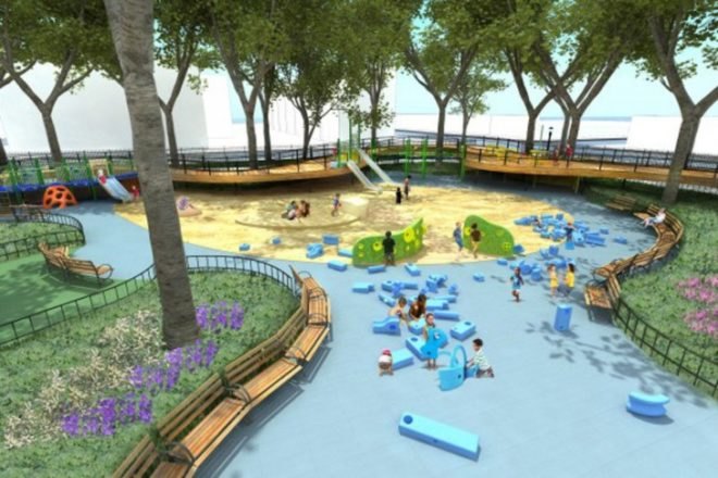 Rockwell group, imagination playground, playground Brownsville, nyc parks, nyc playgrounds, betsy head park, Mayor Bloomberg, Borough President marty Markowitz, Council Member Mealy, mkw and associates, burling slip, mkw associates, south street sea port, nyc city parks