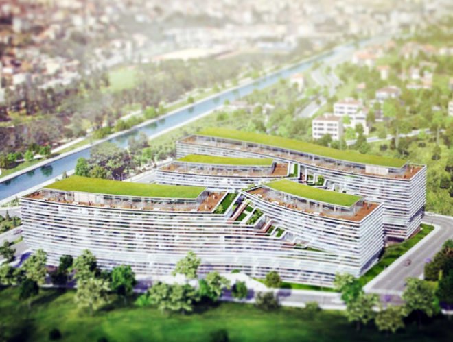 Premier Green Roof Office, JDS Architects, kagithane gardens, istanbul, green roof, eco office, turkey