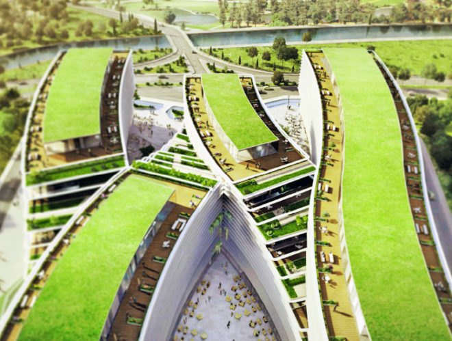 Premier Green Roof Office, JDS Architects, kagithane gardens, istanbul, green roof, eco office, turkey