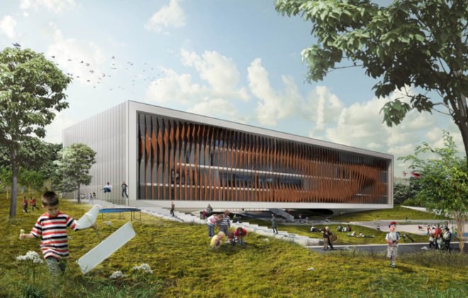 green design, eco design, sustainable design, sustainable school, Kamvari Architects, Crete, Crete Bioclimatic School, outdoor classroom