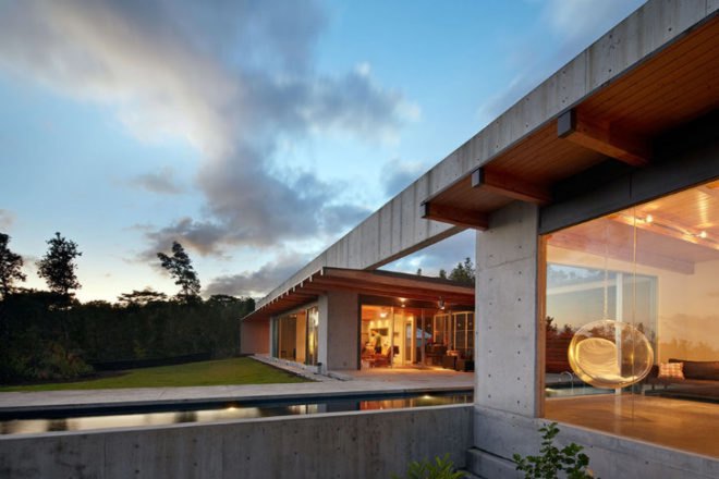 Lavaflow 7, Craig Steely Architecture, hawaii, concrete home, natural ventilation, rainwater collection, solar hot water