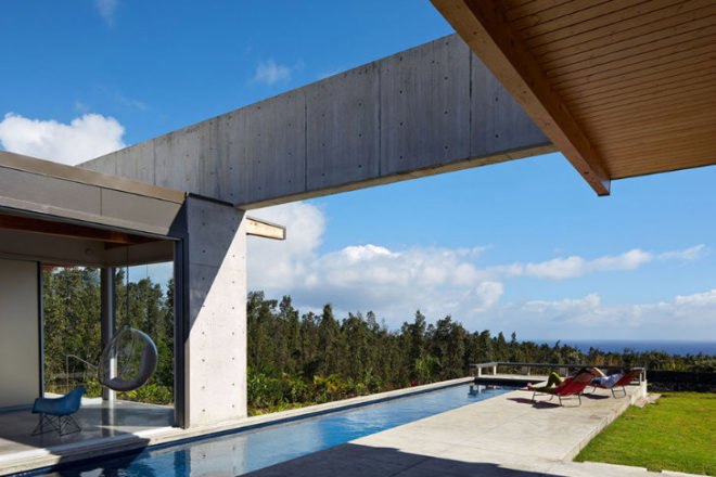 Lavaflow 7, Craig Steely Architecture, hawaii, concrete home, natural ventilation, rainwater collection, solar hot water
