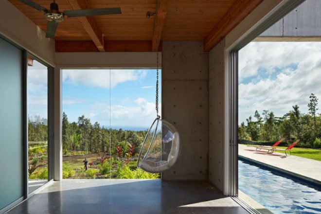 Lavaflow 7, Craig Steely Architecture, hawaii, concrete home, natural ventilation, rainwater collection, solar hot water