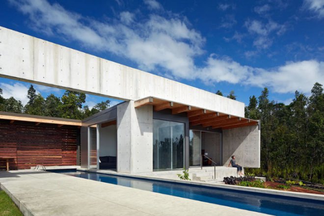 Lavaflow 7, Craig Steely Architecture, hawaii, concrete home, natural ventilation, rainwater collection, solar hot water