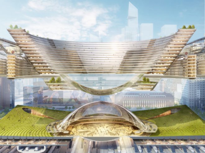 MAS Penn Station Vision, SOM, penn station, madison square garden, train station, high speed rail, manhattan,