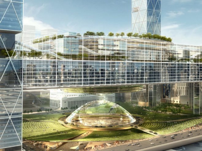 MAS Penn Station Vision, SOM, penn station, madison square garden, train station, high speed rail, manhattan,