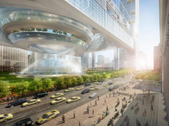 MAS Penn Station Vision, SOM, penn station, madison square garden, train station, high speed rail, manhattan,