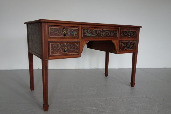 Vinella/Krupa, upcycled furniture, Art Nouveau, pyrography, wooden furniture, klimt, Edinburgh, Art, green furniture