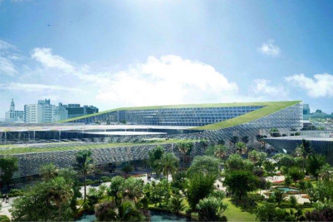 Miami Beach Square, BIG, miami beach, miami beach convention center, green roof, urban design, sustainable landscaping