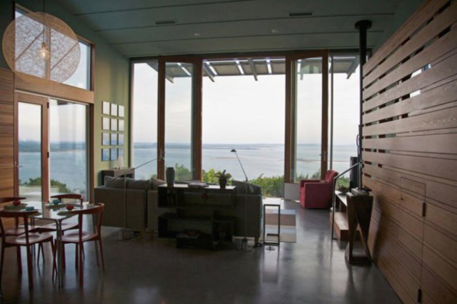 Mod Cott, Mell Lawrence Architects, solar house, guest house, lake buchanan, low energy house, rainwater collection