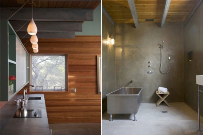 Mod Cott, Mell Lawrence Architects, solar house, guest house, lake buchanan, low energy house, rainwater collection