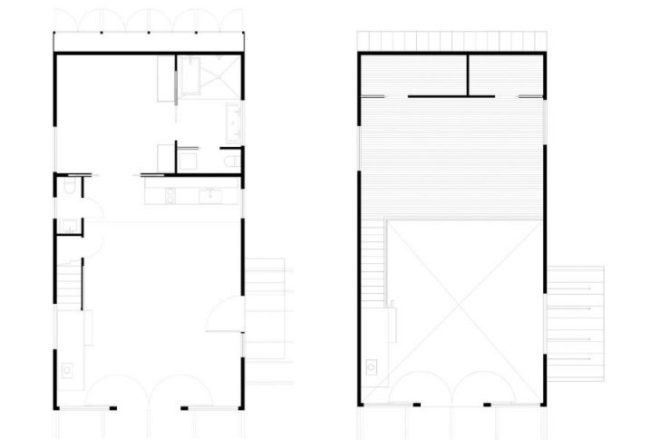 Mod Cott, Mell Lawrence Architects, solar house, guest house, lake buchanan, low energy house, rainwater collection