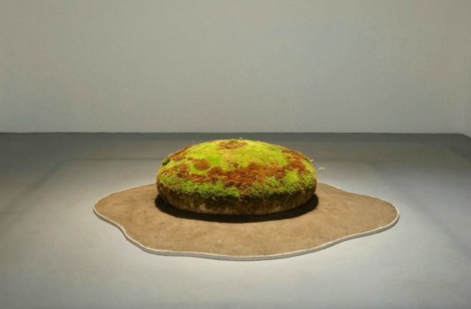 Mineo Mizuno, Mineo Mizuno Coexistence, moss sculptures, green art, green sculptures, ceramic sculptures, Japanese designers, Japanese landscape art, pebble art, art horticulture