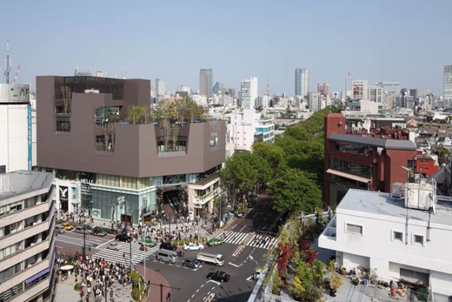 Hiroshi Nakamura & NAP Co. Ltd, NAP Architects, green roof garden, Tokyu Plaza Omotesando , Tokyo, shopping area, multifunctional steps, community table